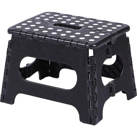 1 X 29x22x22cm Tabouret Pliant Pour Enfants (noir) - Tabouret Pliant En Plastique Lger Pour La Cuisine, La Salle De Bain Et Le Salon (1/5)