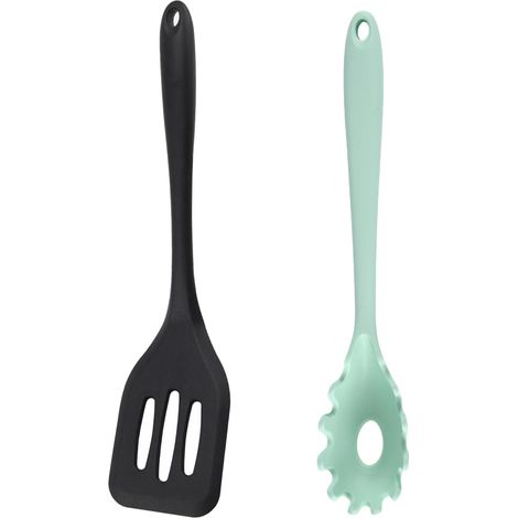 Ustensiles De Cuisine En Silicone - Résistants À La Chaleur Pour Cuisson Et Pâtisserie - Compatibles Antiadhésifs - Lot De 2 (1/5)