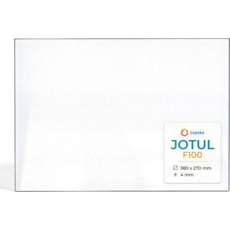 Vitre Jotul F100 - Verre Rectangle pour poêle à bois - 380 x 270 mm (L1 x H1) - 4 mm (1/5)