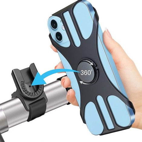 Supporto per telefono da bicicletta - Supporto regolabile a 360 gradi - Supporto universale rimovibile per smartphone da 40 a 70 pollici (1/5)
