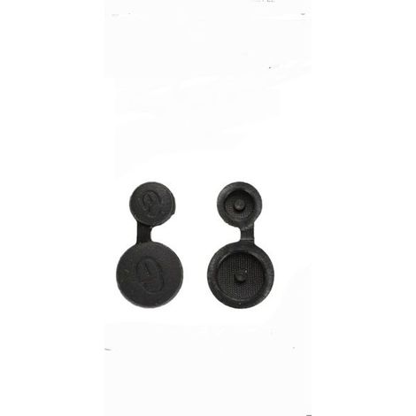 Bouton Membrane Clé Télécommande Compatible avec Peugeot, Caoutchouc Noir, 2 Boutons