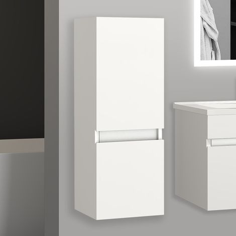 Aica Sanitarios Armario auxiliar de baño, 30 x 30 x 83 cm,color blanco (1/5)