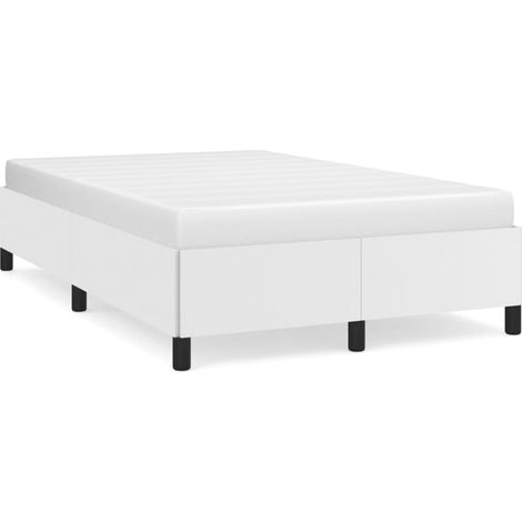 Cadre de lit blanc 120x190 similicuir (1/5)