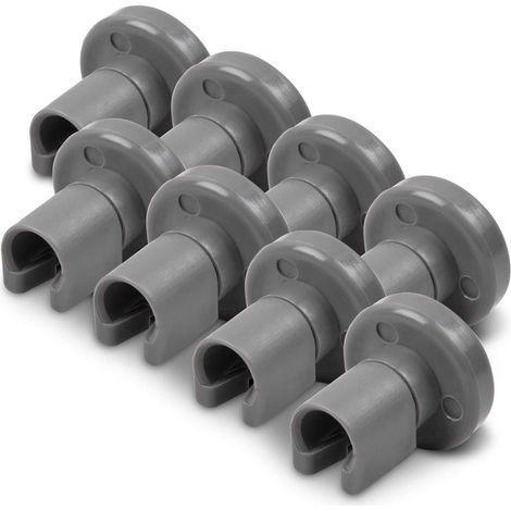 Lot de 8 rouleaux de panier supérieur Ø 25 mm universels de rechange pour Electrolux 5028696700/0 pour lave-vaisselle, machine à laver, pièces de rechange et accessoires pour panier supérieur (1/5)