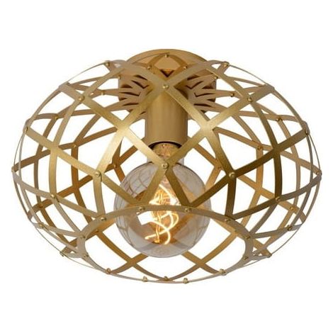 Lucide plafoniera Wolfram ottone 30cm E27 40W metallo (1/5)