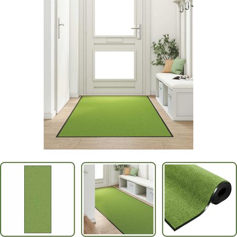 Tapis de porte - Tapis d'entrée Autre Vert et Noir 120 x 300 cm Polyamide et PVC (1/5)