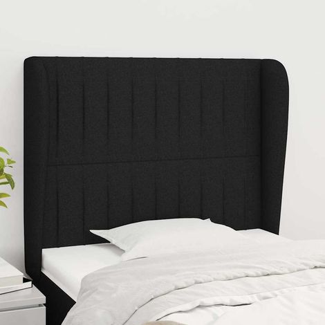 vidaXL Cabecero con orejas de tela negro 93x23x118/128 cm (1/5)