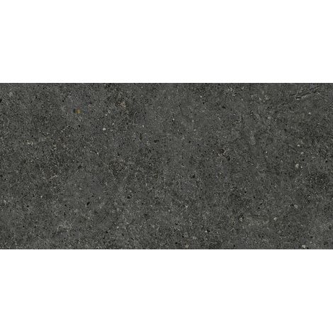 Carrelage effet Pierre Calcaire Gris Carbone 60x30x0,9 cm Mat Domella - Sol et mur intérieur (vendu par carton de 1,26 m²) - RO'MA CARRELAGE