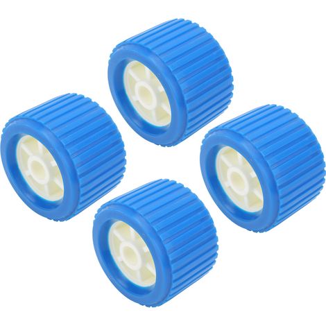 Lot de 4 Rouleaux Oscillants Nervurés Marins 108x75x19mm Bleu PP Résistant Haute Température pour Bateau Yacht Remorque (1/5)
