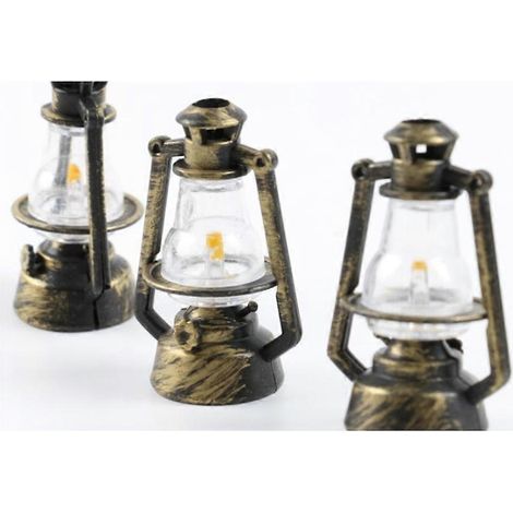 Lampe à pétrole rétro portable décorative, lot de 6 accessoires (1/5)