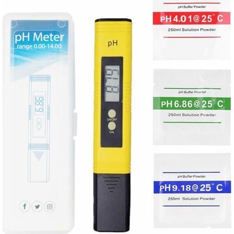 AIMOONSA Tragbares digitales pH-Meter in Stiftform, pH 0–14, Auflösung 0,01, LCD-Bildschirm (1/5)