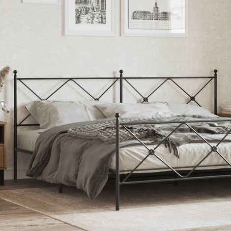Tête de lit métal noir 193cm (1/5)