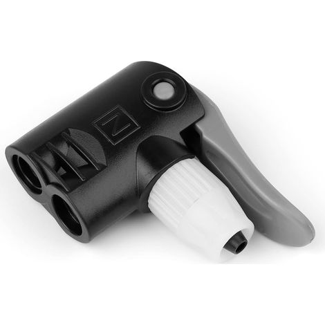 Adaptador de bomba de bicicleta, cabezal de bomba de repuesto, interfaz de adaptador dual, conector de válvula de bomba para bombas de bicicleta y motocicleta (negro).