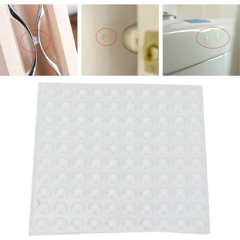 100 posavasos transparentes antideslizantes para mesas, sillas y marcos: almohadillas de goma para bloquear, absorber impactos y prevenir la fricción. (1/5)