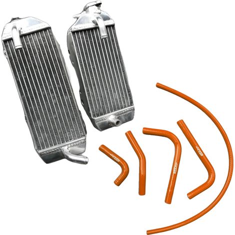 Radiador, construcción de aluminio, eficiencia de refrigeración mejorada, color naranja. (1/2)