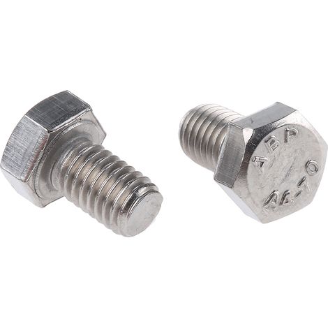 Vis à tête hexagonale, Acier Inoxydable A4 316 Brut, M5 x 8mm ( Prix pour Sachet de 100 )