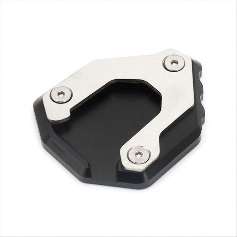 Plaque de support pour béquille de moto (noir et argent) (1/5)
