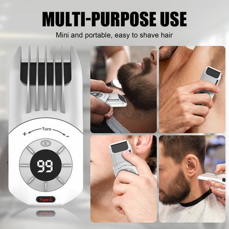 tondeuse cheveux homme tondeuse barbe kit coupe cheveux rasoir électrique rechargeable sans fil Type-C charge rapide 2 en 1 (1/5)