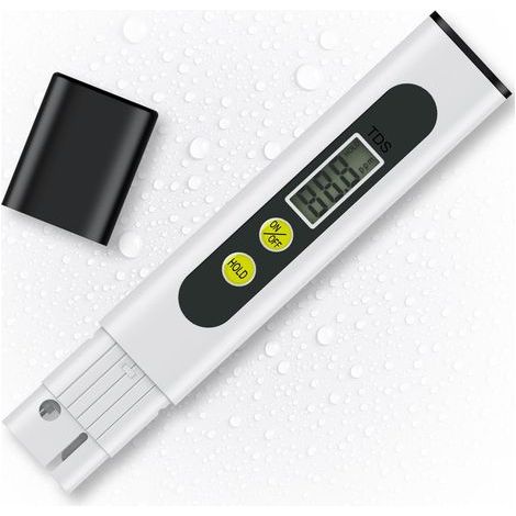 Testeur TDS Numérique Testeur d'Eau Rapide et Précis 0 à 9990 ppm Testeur de Qualité d'Eau pour Eau Potable Eau du Robinet Puits Aquarium et Piscine