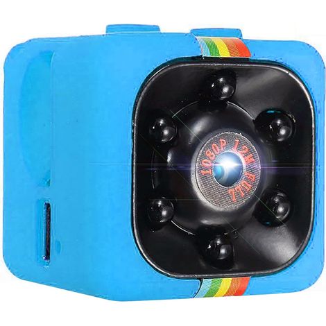 Mini Caméra, Caméra d'action Intelligente 1080P Couleur Haute Définition Enregistrement en Boucle Vision Nocturne Mini Enregistreur Caméra De Sécurité à Domicile(Bleu) (1/5)