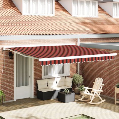 vidaXL Auvent rétractable Jaune et Orange 400 × 350 cm