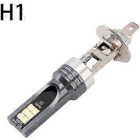 Ensemble d'ampoules LED compatibles pour phares automobiles (un ensemble comprenant les modèles H1, H3, H4, H7, H11, lumière blanche froide 6000K, 12W, 26000 lumens) (1/5)