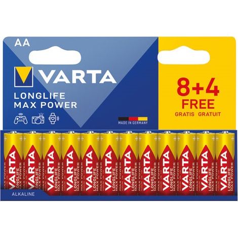 Longlife Max Power Aa/lr06 Batterien 8 + 4 Stück Angebot - Varta