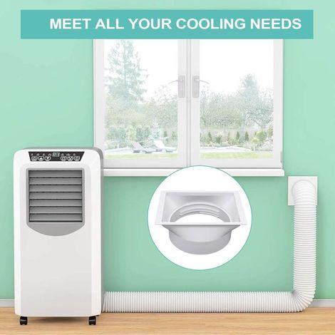 Raccord De Tuyau D'Évacuation Climatiseur Portable, Adaptateur De Tuyau Compatible Avec Tuyaux De 15cm, Pour Fenêtre Et Porte, Kit De Ventilation (1/3)