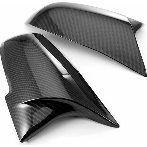 Couvercle Pour Rétroviseur Extérieur Imitation Fibre Carbone - Finition Aquatransfert Vernie - Pour Rétroviseurs Standard - Lot De 2 (1/5)