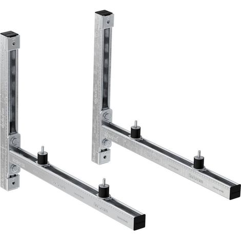 Fischer – Console de fixation 600 mm 553738 – Acier galvanisé – Kit complet avec amortisseurs de vibrations – Pour climatiseurs et ventilateurs