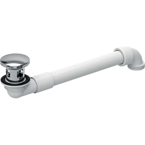 Geberit Accessori - Sifone salvaspazio per lavabi con troppopieno, ClickClack, cromo 152.071.21.1
