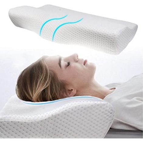 Oreiller Cervical viscoélastique Anatomique Confort – Oreiller Orthopédique Effet mémoire – Coussin Cervical Adaptable – Oreiller Ergonomique prévient la Douleur du Cou (1/5)