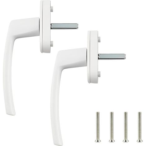 Poignée De Fenêtre - Alliage D'aluminium - Compatible Avec Fenêtres Et Portes Standard - 2 Pièces (1/5)