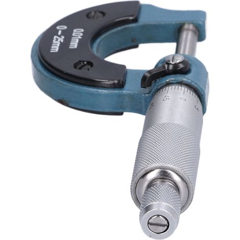 Micromètre extérieur en acier inoxydable de haute précision, outil de mesure d'épaisseur avec clé, 0,01 mm (0-25 mm). (1/5)