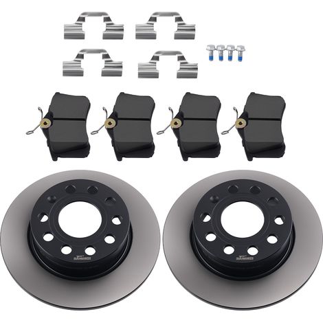 254.7mm Rear Brake Discs Pads for Audi A3 Seat Leon 2003-2012 1K0615601AB (1/5)