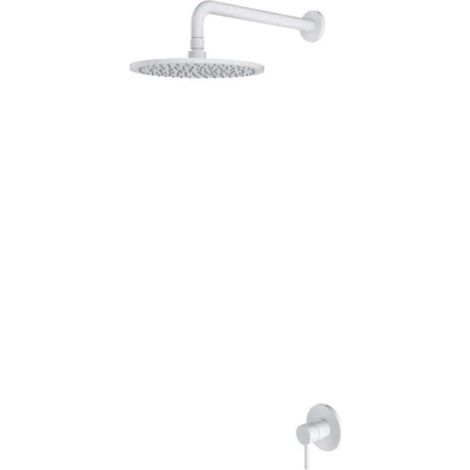 OMNIRES Y - Set mitigeur de douche encastré et douche de tête, avec corps d'encastrement, diamètre 25 cm, blanc mat SYSY36WM (1/2)
