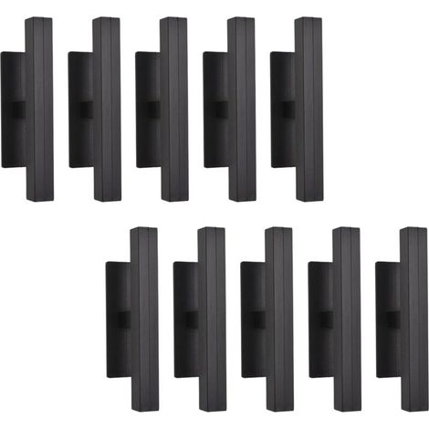 10 Pack Self Adhesive Handle Plastic Snap Handle for Cupboard, Cabinet, Dresser, Door, Window, Drawer (Black, 100mm) (1/5)