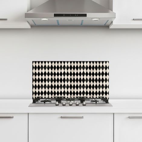 CRÉDENCE CUISINE Classique - Motif - Noir 60x30 cm