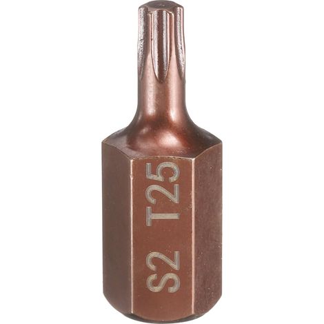 T25 Embout de Tournevis Torx 10mm Tige Hexagonale 30mm Longueur Acier S2 Embouts de Tournevis Hexagonaux à Tête Hexagonale à 6 Pans de Sécurité Inviolables (1/5)