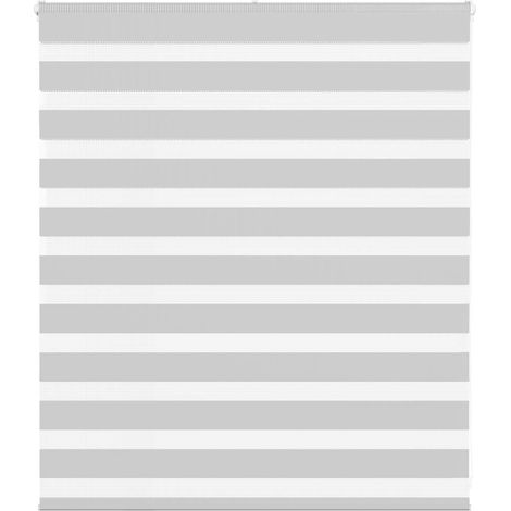 Doppelrollo Hellgrau 120x100 cm Stoffbreite 115,9 cm Polyester