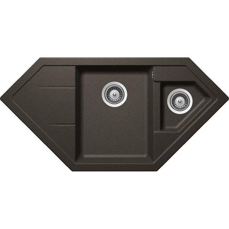 Schock Einbauspüle Cristadur Signus C-150 A Bronze BRO Exzenterbedienung (1/4)