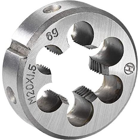 – Filière M20 x 1,5 filetage droit main métrique – Acier HSS haute vitesse – Précision de coupe pour filetages mâles – Pour travaux métalliques (1/3)
