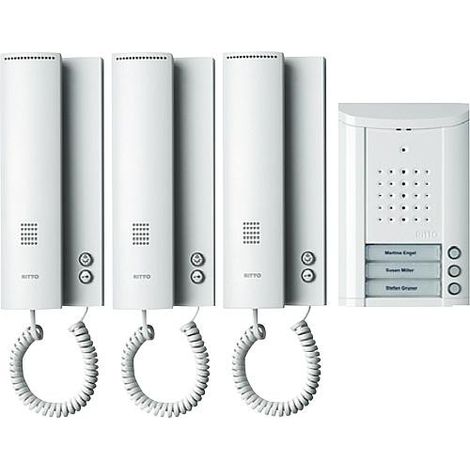 Ritto 1841370 Interphone Entravox 3 foyers Blanc