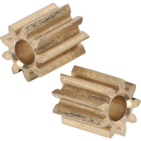 2 pièces pignon moteur en laiton pour module Duplo Intelli Lok 0.5 à 9 dents - pièce de rechange
