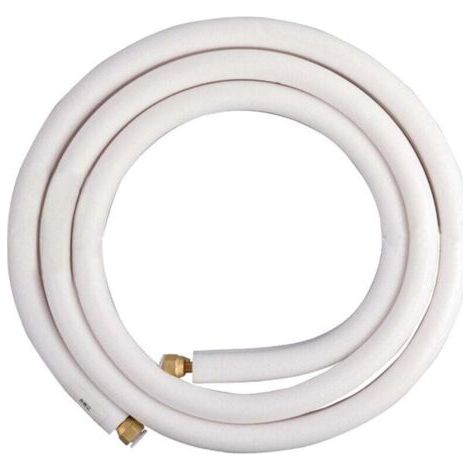 Tubo in rame per condizionatore d'aria - 1/4 e 3/8 - 4 m - Con bobina isolante - Cavo HVAC - Kit di tubazioni o sistemi completi