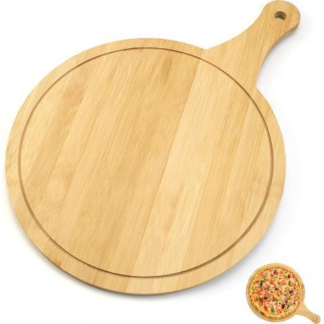 Planche Pizza Bois - 1 pièce, Planche Pizza Bois Ronde 30cm (12\ (1/5)