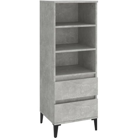 Credenza buffet cassettiera mobile contenitore organizer cucina soggiorno soggiorno alto 40 x 36 x 110 cm pannelli compositi grigio 020034436