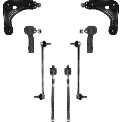 KIT BRACCIO OSCILLANTE 8 PEZZI COMPATIBILE CON FORD KA (RB) 1.6 i 02.2001 - 11.2008 / Kit Sospensione Completo OE/OEM / Bracci Oscillanti + Testine Sterzo / Sostituzione Diretta OEM