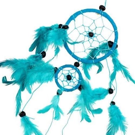 Attrape Rêves Turquoise ( dreamcarcher- capteur de rêves) Livraison Gratuite