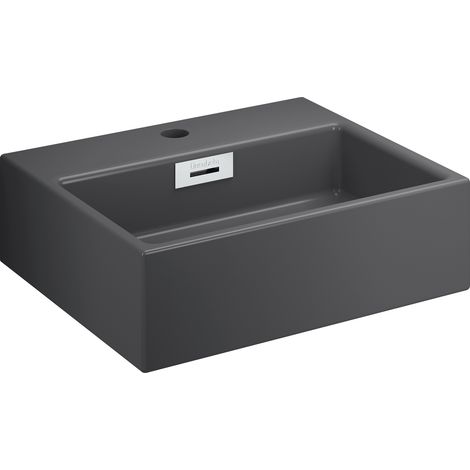 Lineabeta - Lavabo da appoggio/sospeso con foro rubinetto 42x36